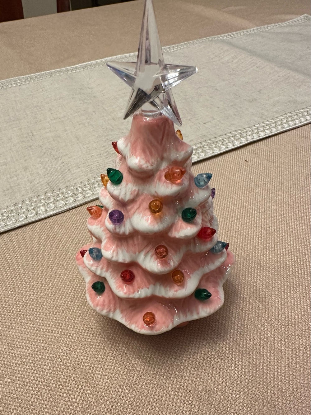 Vintage Ceramic Light-Up Christmas Tree
